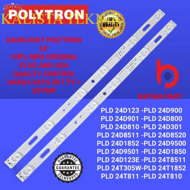 BL Lampu Latar Backlight Tv LED POLYTRON PLD 24D123 - 24D900 24D901 - 24D800 PLD 24D810 - 24D301 - 2