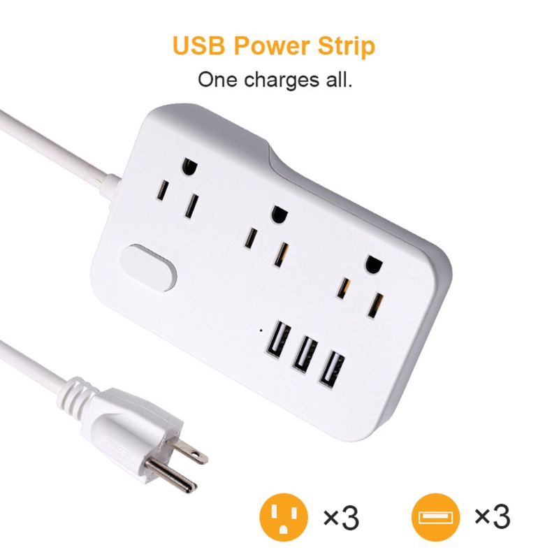 Zzz Socket Power Strip Elektrik Extension 6 Outlet Untuk Rumah