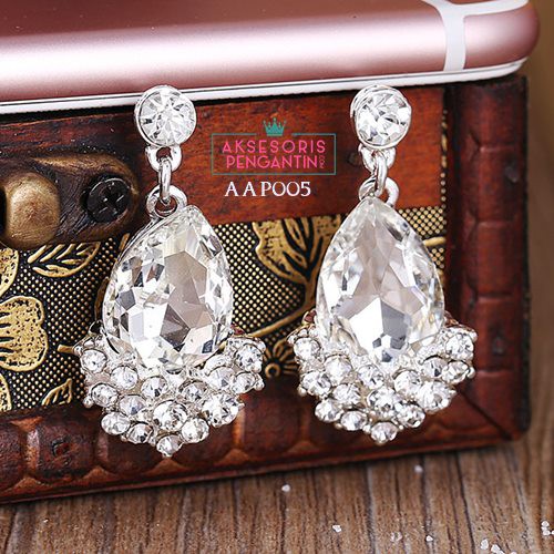 [PRODUK TERLARIS] AKSESORIS PENGANTIN ANTING ANTING WANITA HIASAN WEDDING AAP005