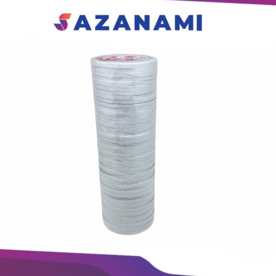 

✔ DOUBLE TAPE 8MM x 18 METER DOUBLETAPE KERTAS PUTIH SAZANAMI ISI 35ROLL Model Baru