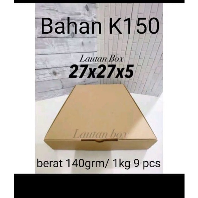 

dus 27x27x5 die cut box murah packing kotak pizza murah