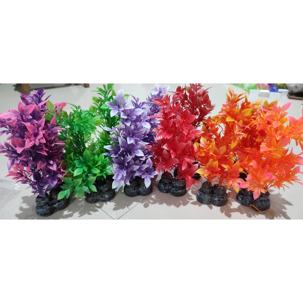 Jual {BUNGA TINGGI} BONSAI PLASTIK TUMBUHAN BONSAI AQUARIUM PLASTIK