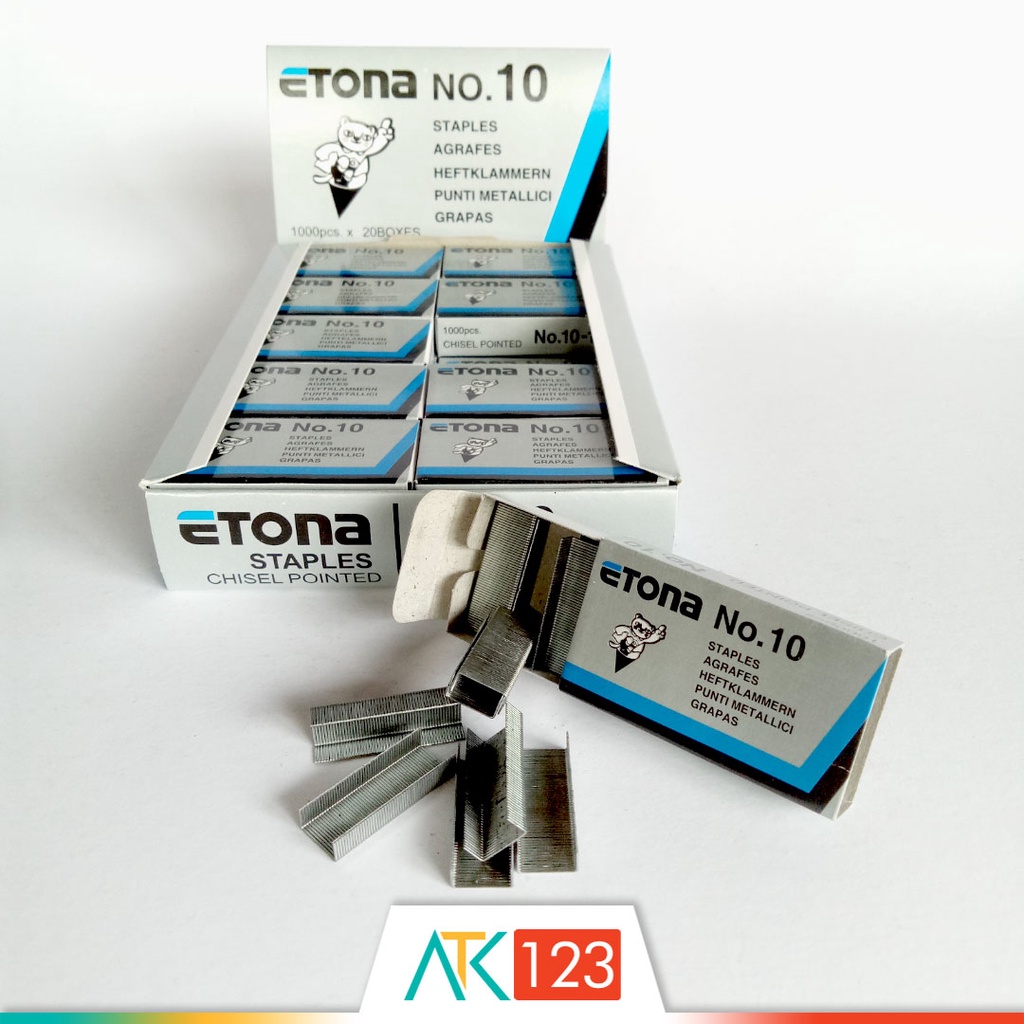 

Staples / Steples / Isi Stapler / Hekter / Jepretan / Jetrekan Kecil Etona No. 10