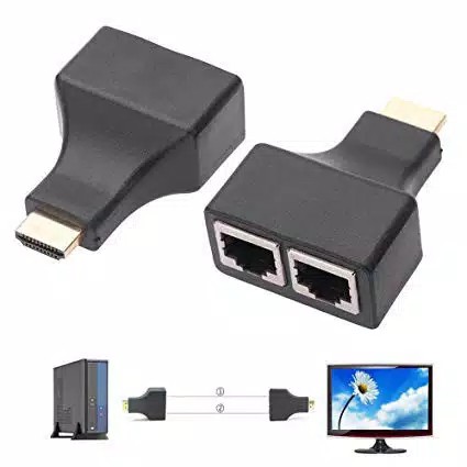 SKU-1004 HDMI EXTENDER 30M / 30 METER OVER DUAL KABEL LAN RJ45