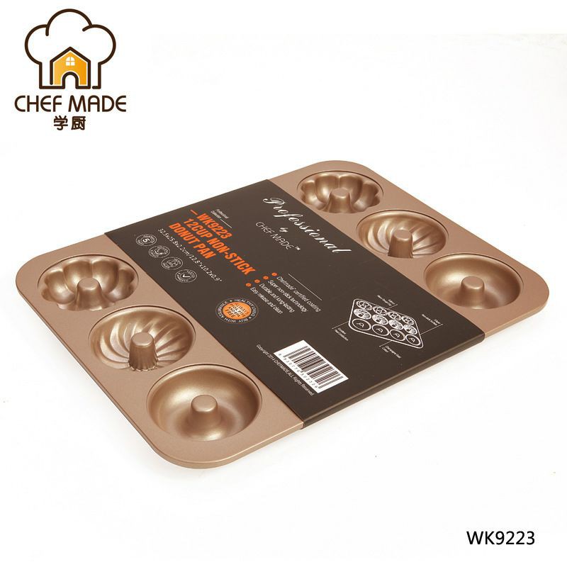 Chefmade 12 cups doughnut pan 3 motif / loyang donat WK9288