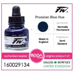 

Cat Aklirik Daler Rowney FW Ink 29.5 ML Prussian Blue Hue 160029134