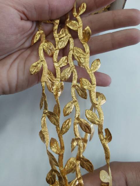 1 METER Tali Daun Gold Kecil | Daun Kerajinan | Daun Craft