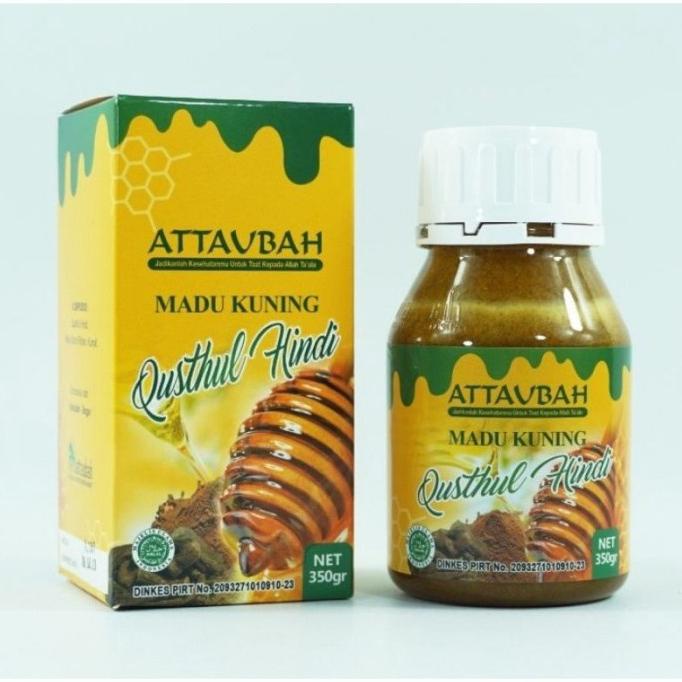 

Madu Kuning Plus Qusthul Hindi 350Gr Attaubah Moomtaz