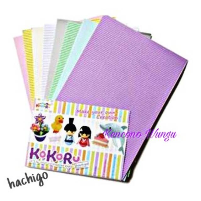 

Kokoru Paper Hachigo warna pastel 8 sheets size A4 21 x 29.7 cm