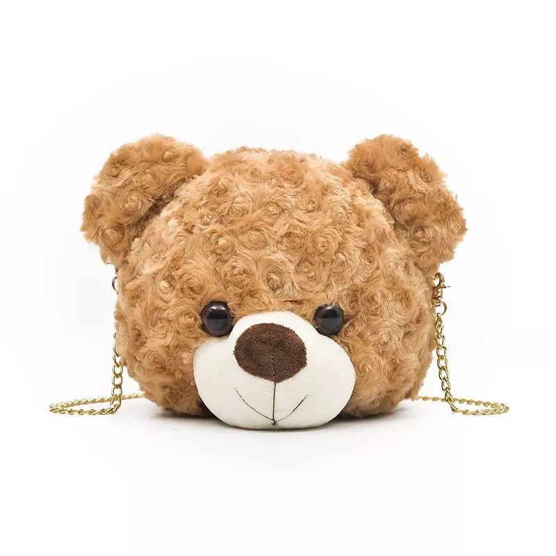 Best Seller tas selempang wanita anak-anak gadis remaja motif kepala beruang teddy bear bulu lagi hits terbaru 2022 tas selempang &amp; bahu wanita populer