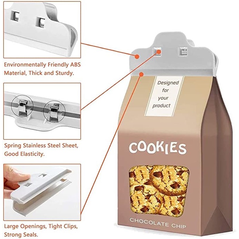 Sealed Clips/Multifunctional Portable Practical Food Bag Sealing Clamp Clip for Bread Bags, Snack Bags and Food Bags