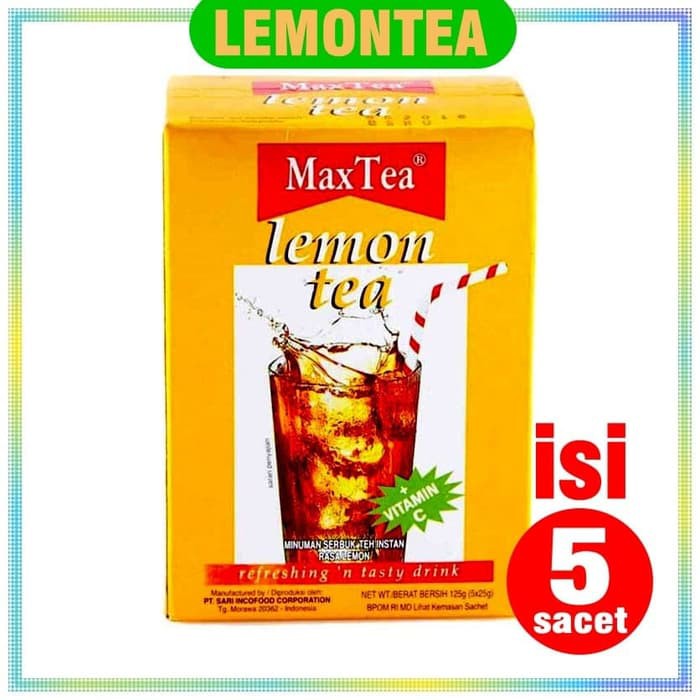 

Teh Jeruk Lemon Instan Max Tea Lemon Tea Box [5 sachet @ 25 g]