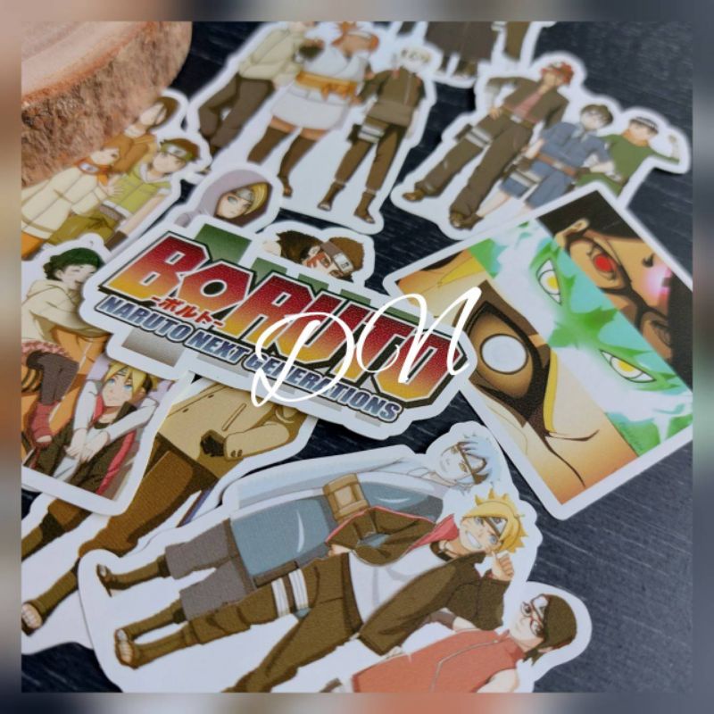 

Stiker kertas karakter boruto 15pcs sticker kertas glossy anime