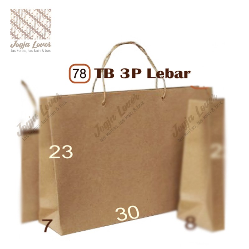 

Tas Kertas Polos TB 3P Lebar Isi 6 (enam) pcs