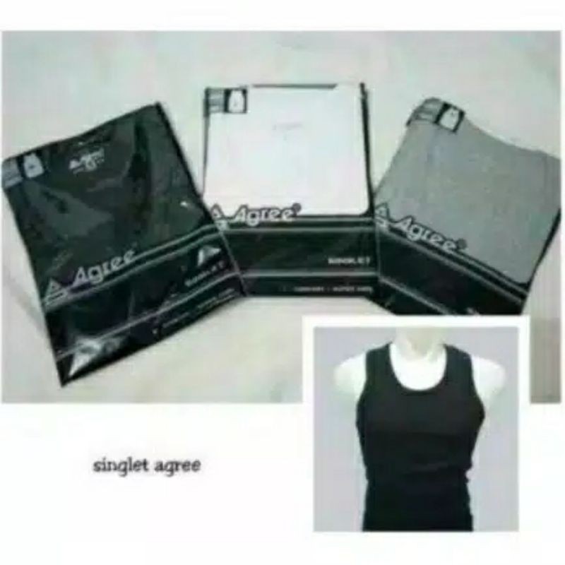 KAOS SINGLET - SINGLET SPORT AGREE-KAOS TANPA LENGAN