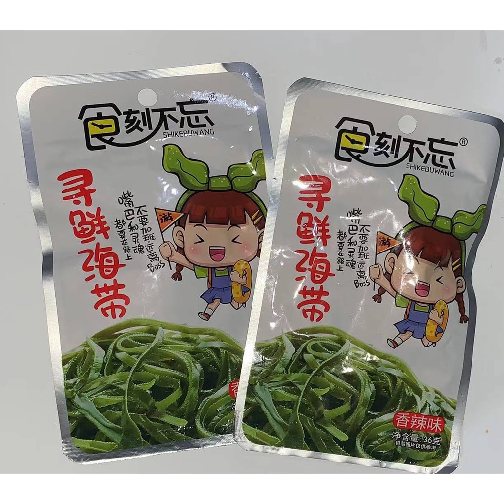 

[VEGETARIAN] Rumput Laut Spicy/ Snack Rumput Laut/ Seaweed Vegetarian/ Shi Ke Bu Wang/ 食刻不忘香辣海带片