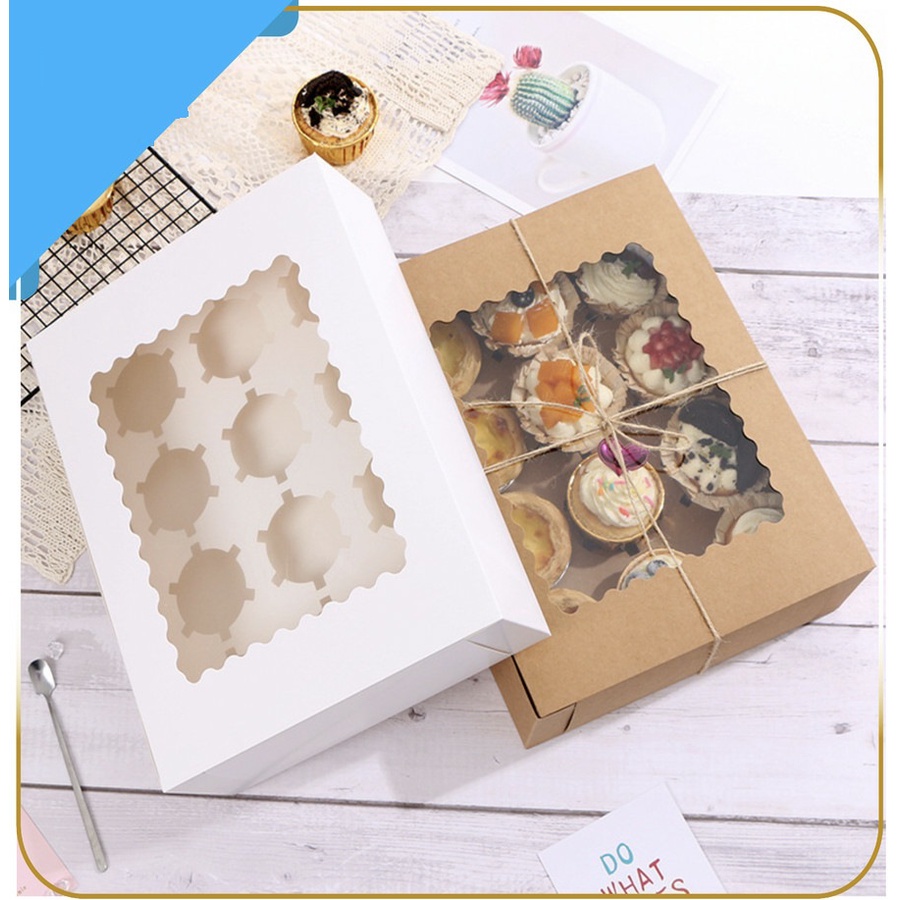 

KOTAK CUP CAKE 12 CUP, KOTAK KUE KOTAK HADIAH , gift box
