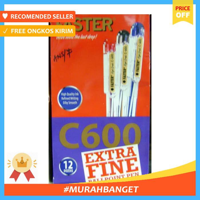 

Pen Faster C600 (1 Lusin=12Pcs) - Alat Tulis - Pulpen