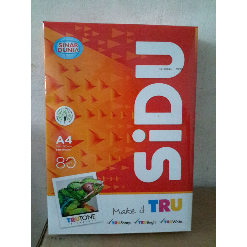 

KERTAS A4 SIDU 80 gr