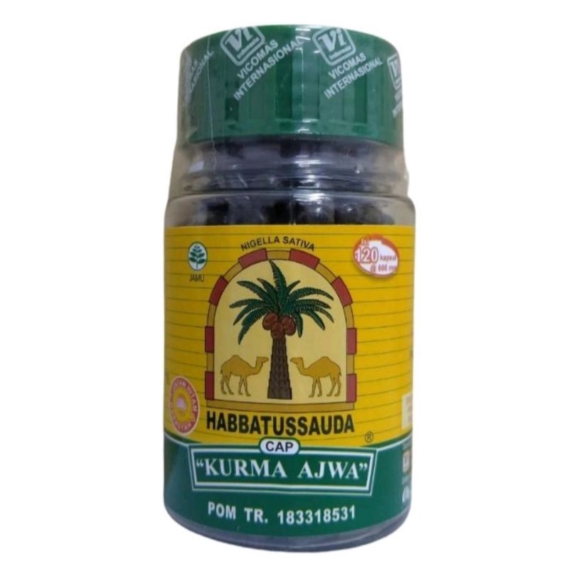 Habbatussauda Kurma Ajwa 120 Kapsul Original