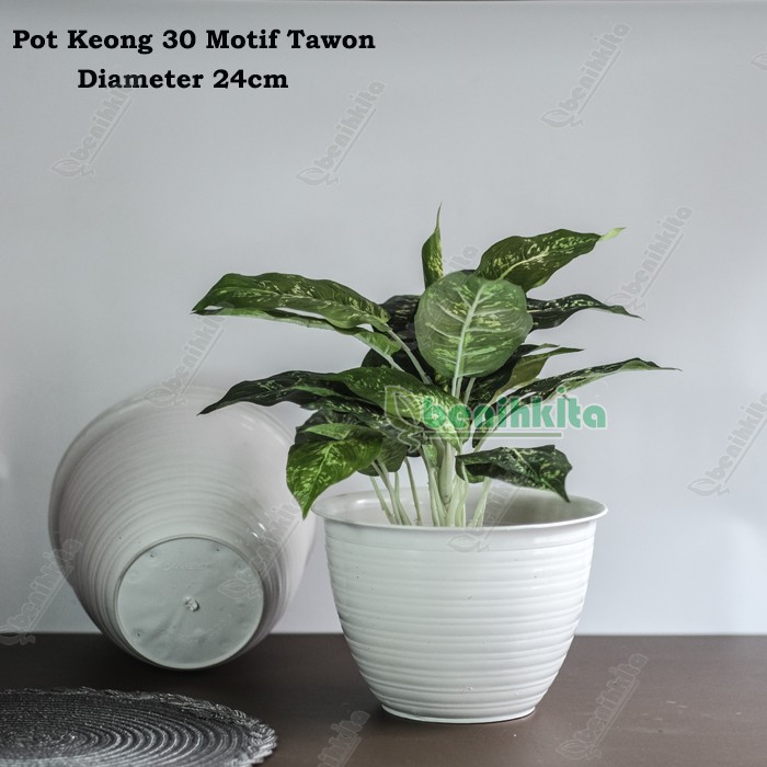 Pot Tanaman-Bunga Keong 30 Ukuran 24cm Motif Tawon