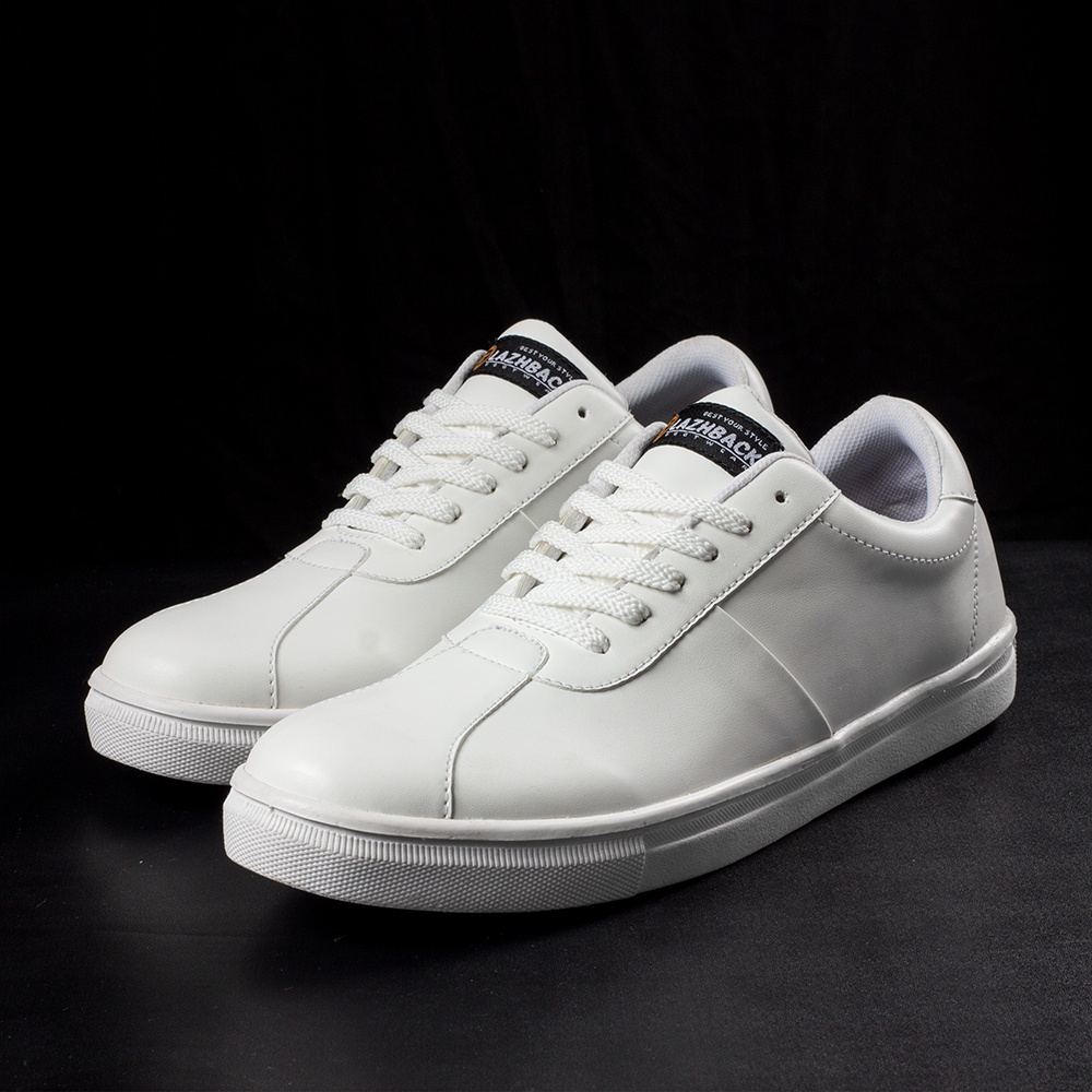 SMITH FULL WHITE |ManNeedMe x FlazhBack| Sepatu Sneakers Pria Kets Casual ORIGINAL