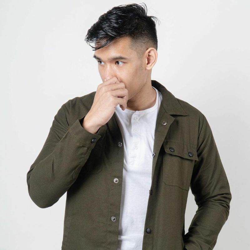 Jaket Canvas || Hijau Army