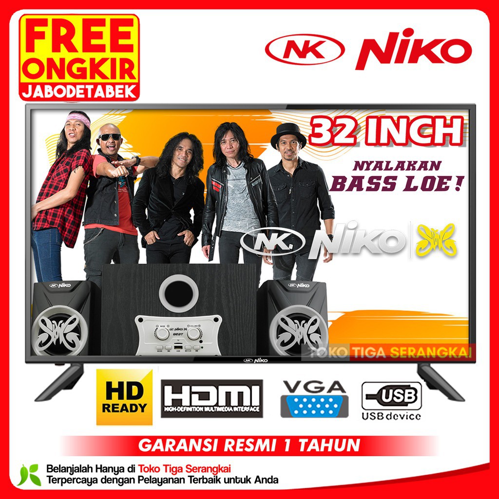 Niko LED TV 32 inch Televisi NK-32Alpha (FREE ONGKIR JABODETABEK)