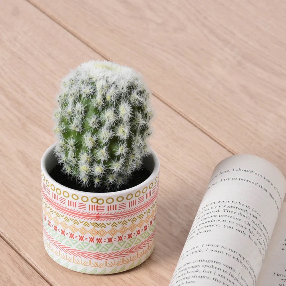 ACE Arthome 17 Cm Tanaman Artifisial Flocking Cactus