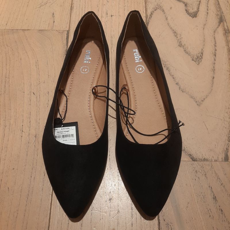 flatshoes rubi HITAM / sepatu wanita murah