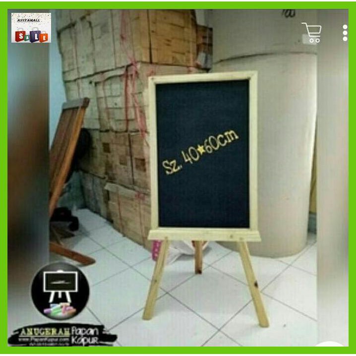 

Silutala- Murah.. Papan Tulis Kapur Dekorasi Wedding 40X60 Stand 80 -Ori.
