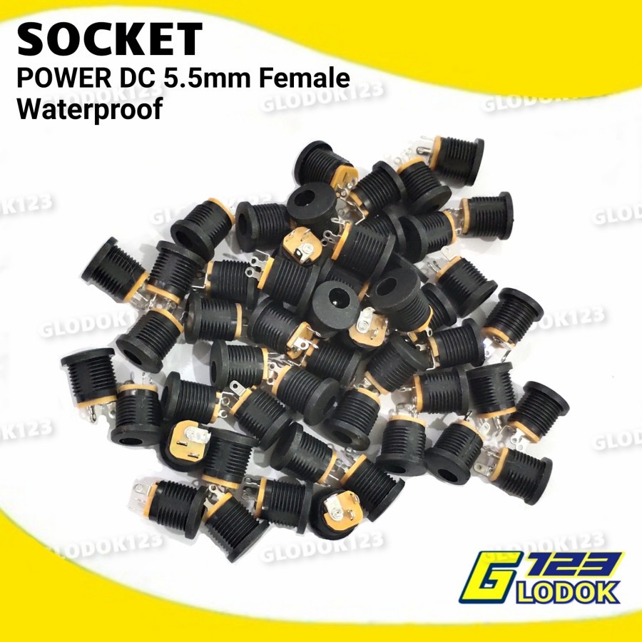 Socket Power DC 5.5 mm x 2.1 Female WATERPROOF / Soket DC Bulat