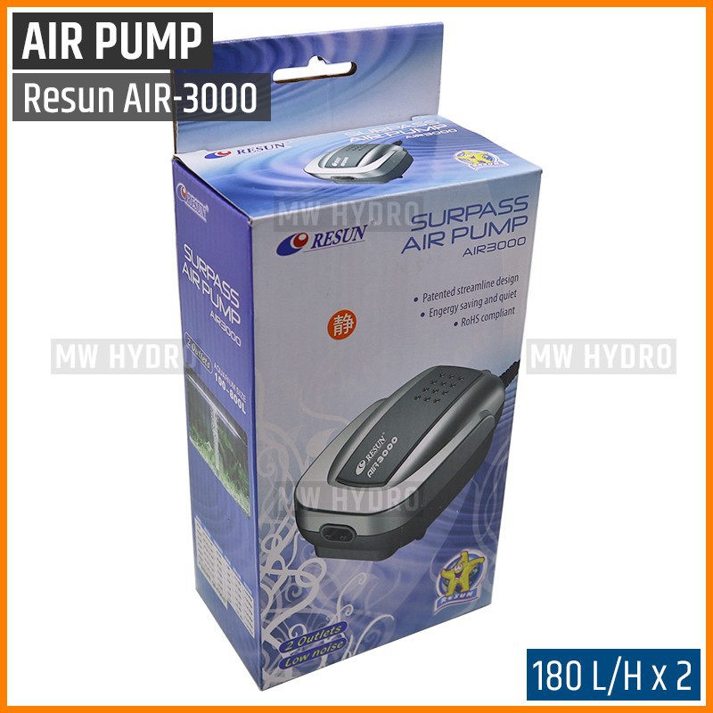 RESUN AIR-3000, Air Pump Low Noise, Aerator / Pompa Udara