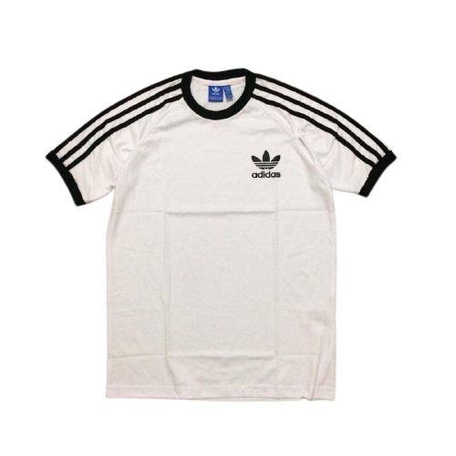 Kaos Adidas Retro Stripe CLFN White Size M L XL Premium