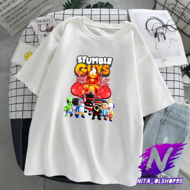 baju anak kaos anak atasan anak laki laki dan perempuan kaos stumble guys naga elektron