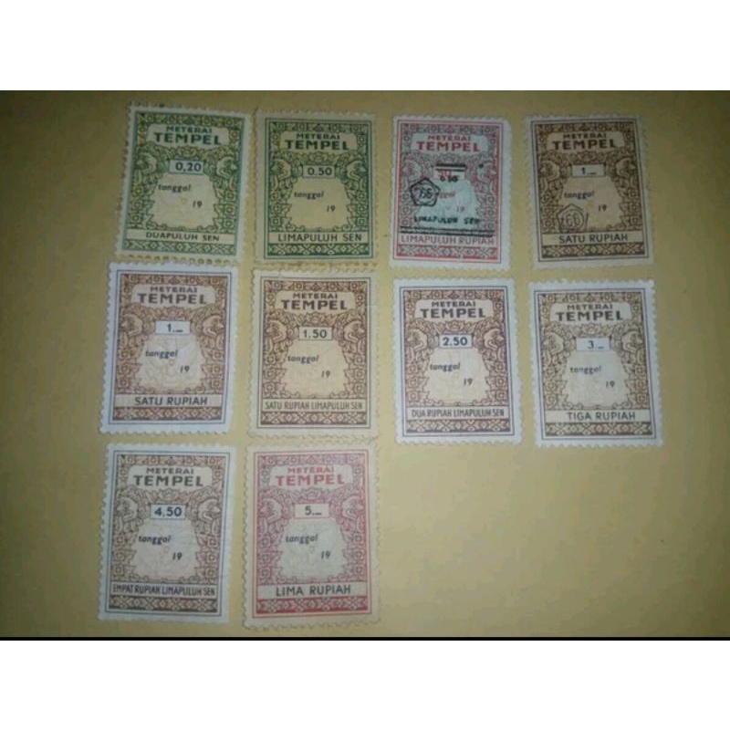 

Materai Lama Paketan Set Tahun 1952 Sampai Tahun 1975