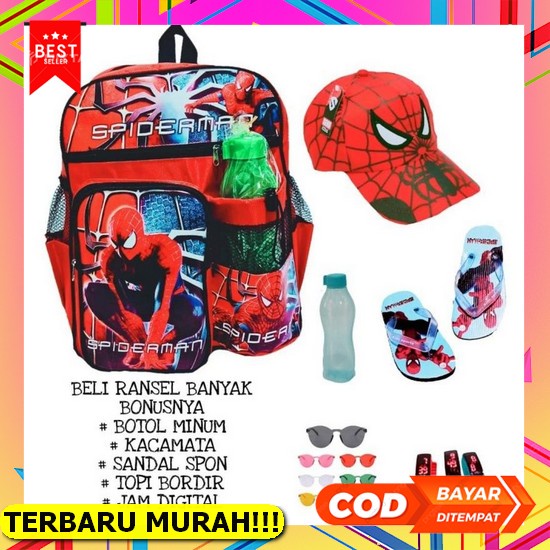 # Falah.Id *Cod* Tas Ransel Terbaru 2022 Kekinian Model Polos Kanvas - Tas Ransel Sekolah Anak Perem