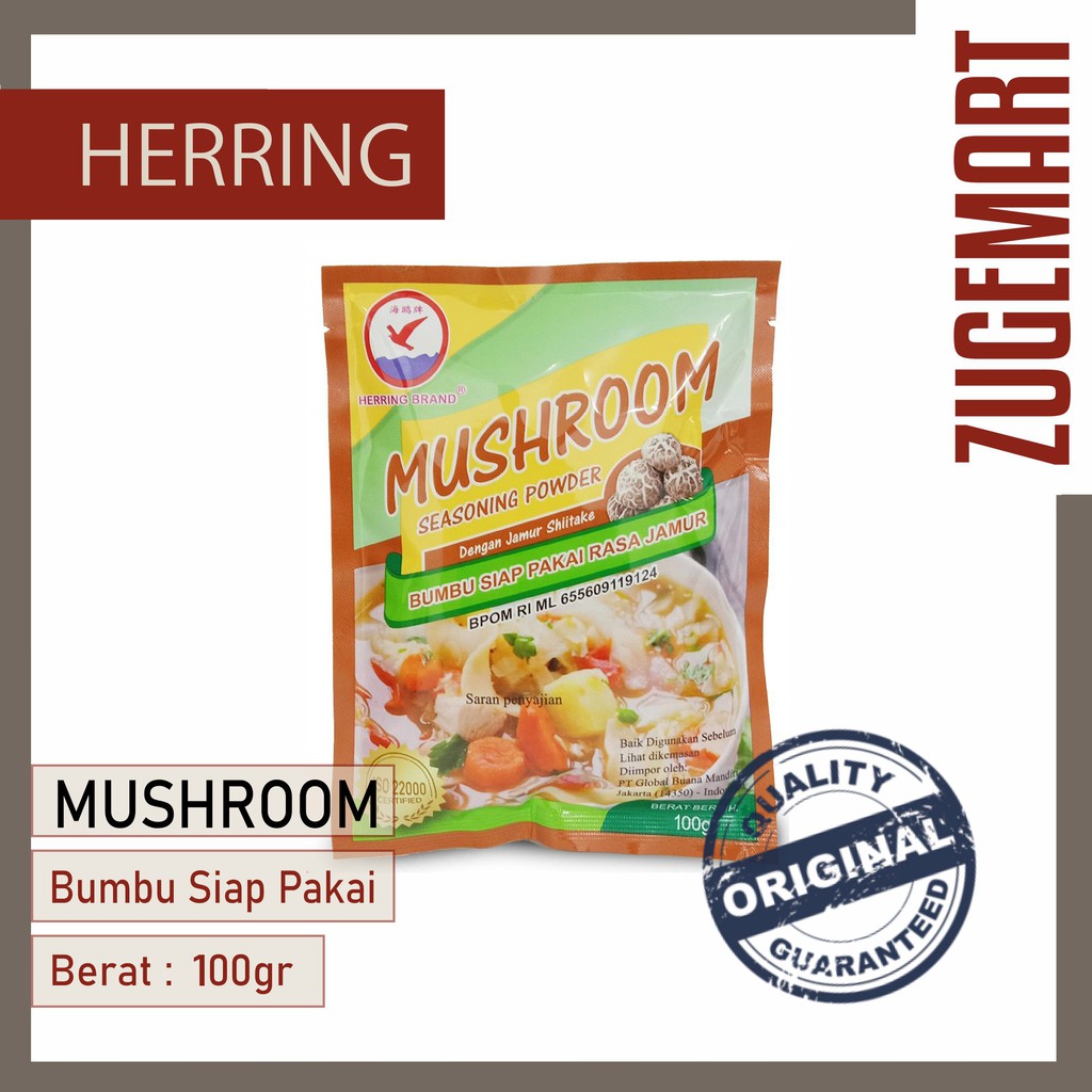 

Kaldu Jamur / Mushroom Seasoning Powder / Kaldu Jamur Herring Brand