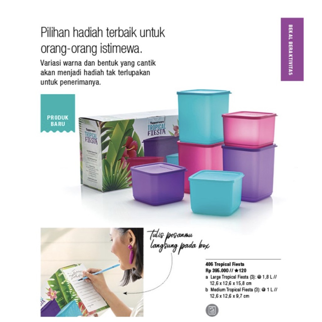 Toples Set Tupperware / Tropical Fiesta Tupperware