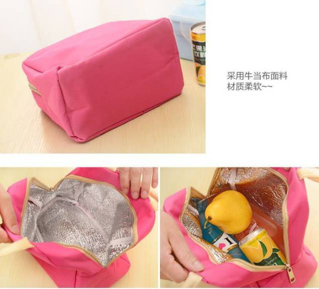 Lunch Bag cooler bear pink - Tas Insulated