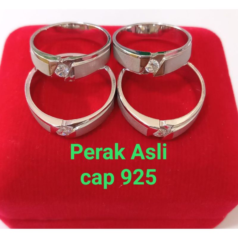 Cincin ring Dove cor mata 1, Perak 925, Sepuh Emas Putih