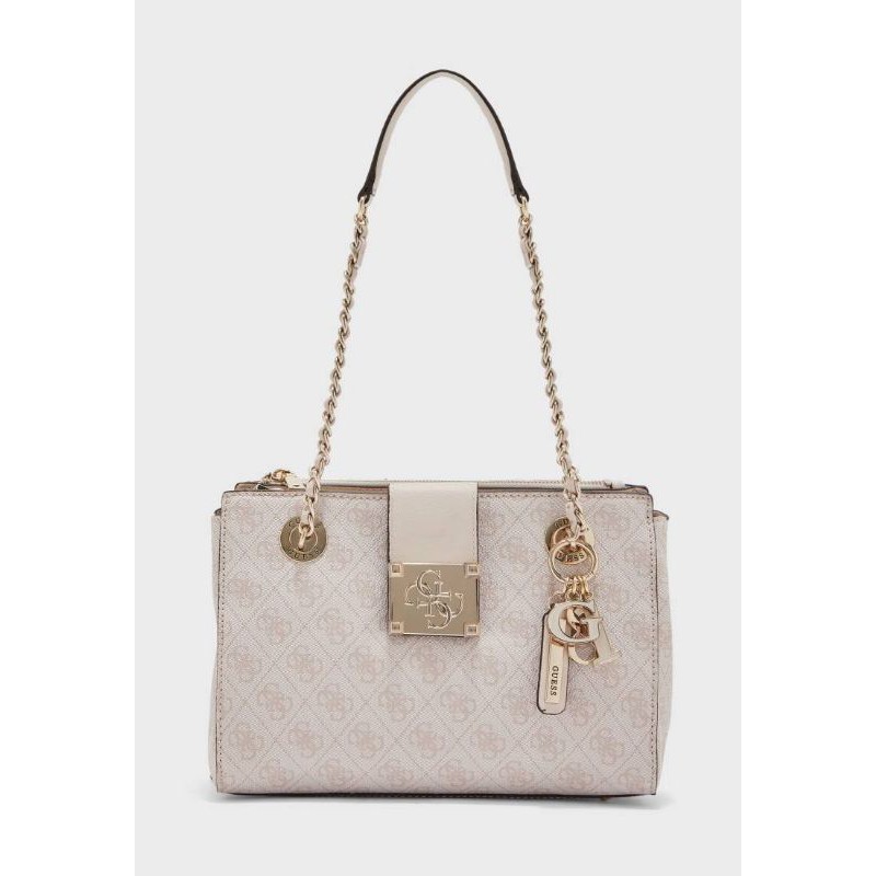 10.10 SALE | GUESSS LOGO CITY SOCIETY SATCHEL - Handbag