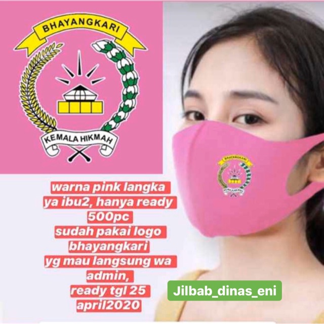 Masker bhayangkari berlogo