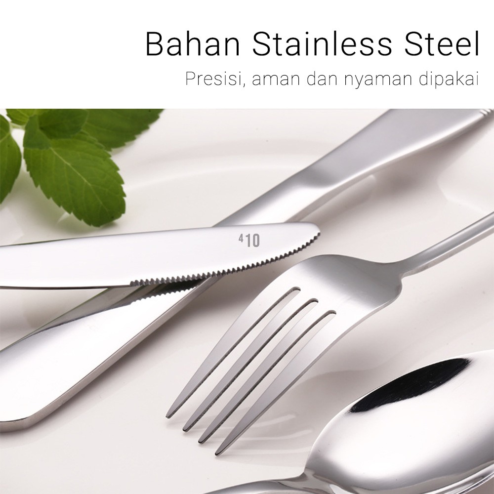 H✦ Errai Alat Makan Stainless Steel Ukuran Kecil Sendok Dessert Sendok Teh Garpu Buah