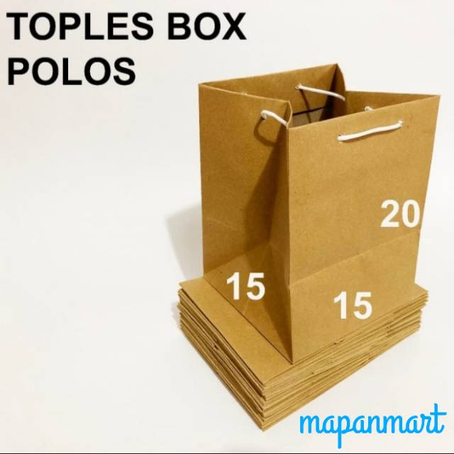 

PAPER BAG TOPLES BOX POLOS (15 x 15 x 20)