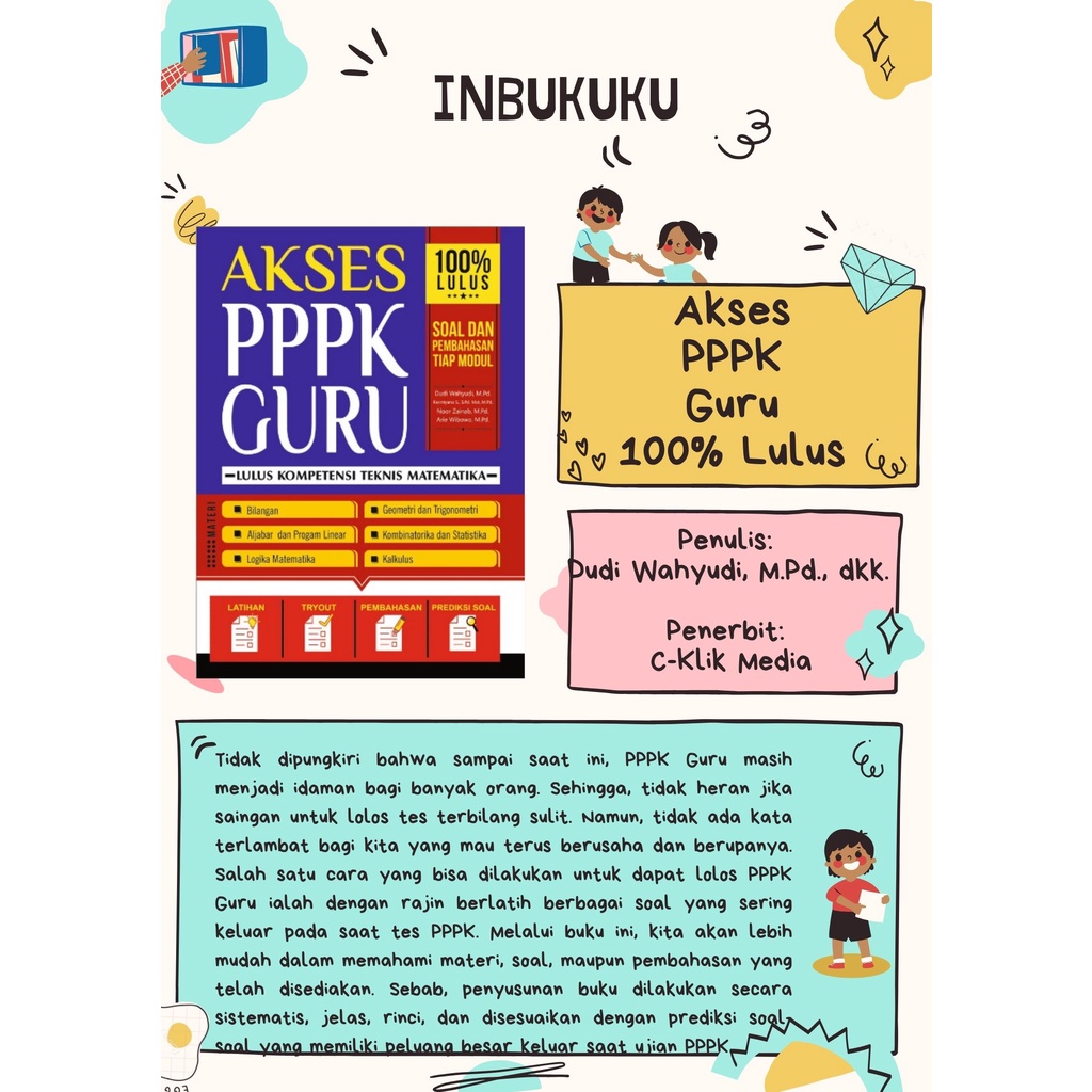 BUKU PPPK - BUKU LATIHAN SOAL AKSES PPPK GURU - 100% LULUS