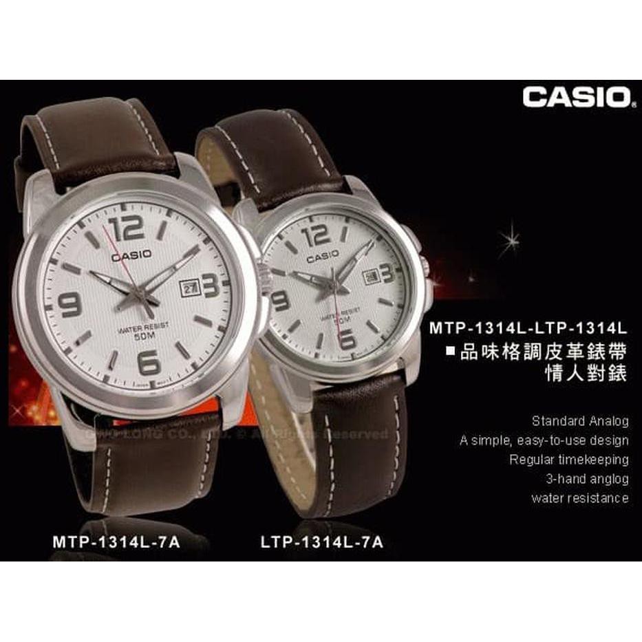 Casio Original MTP-1314L dan LTP-1314L  (simple and glamorous) Jam Tangan Kulit