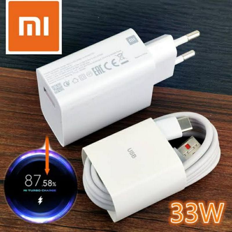 Charger XMI RDM Turbo Type C Super Fast Charging100% 33 Watt note 10 pro Mi 9 10 11 RDM Note 7 8 9 10 Poco M3 Poco X3 RDM