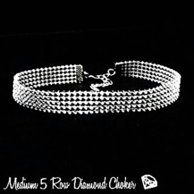 Medium 5 Row Diamond Choker Necklace | Kalung Handmade Premium Collection