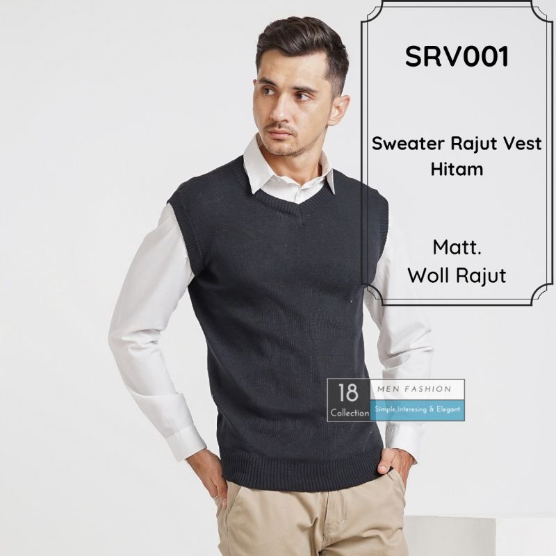 [Best Seller] Sweater Vest Rajut Rompi Korea Pria Wanita Bisa Pakai